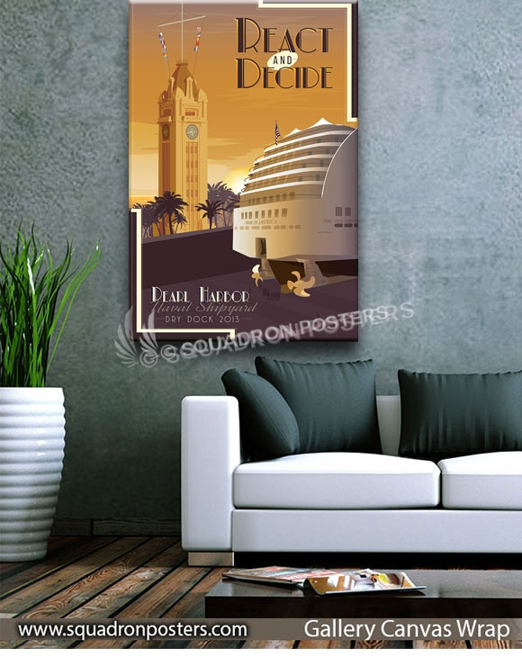 Pearl_Harbor_Naval_Shipyard_Drydock_DUSK_SP00973-squadron-posters-vintage-canvas-wrap-prints