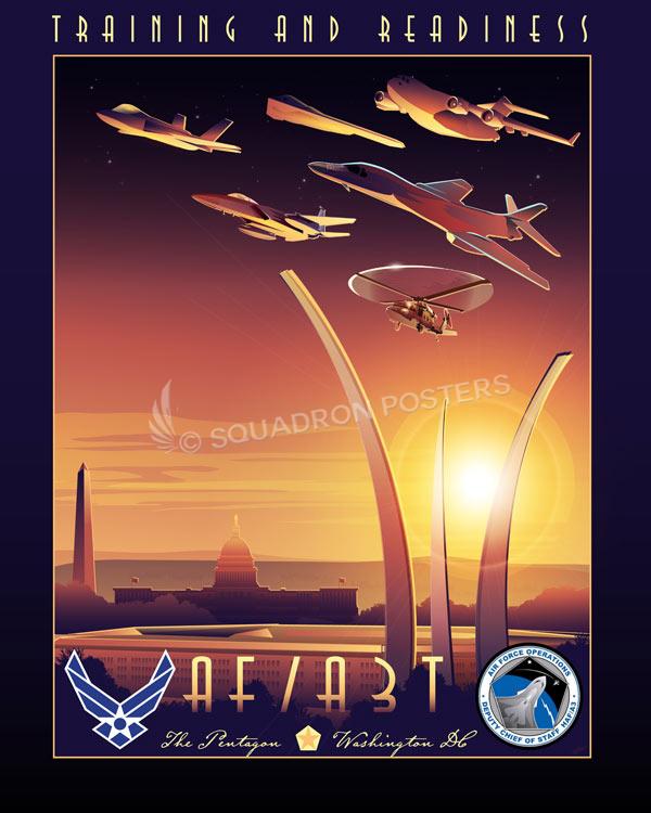 Pentagon HAF A3 Training and Readiness Art by Squadron Posters!