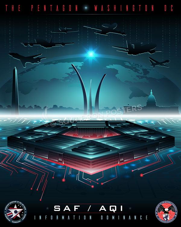 Pentagon Washington DC SAF AQP Art by Squadron Posters!