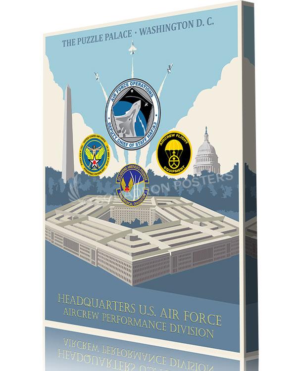 Pentagon Washington DC HQ USAF Aircrew Performance Division Art