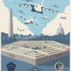 Pentagon_Air_Staff_SP00867-featured-aircraft-lithograph-vintage-airplane-poster-art