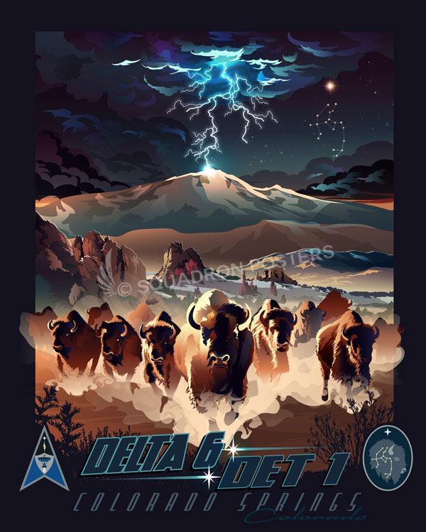 Peterson SFB DELTA 6 DET 1 Art by - Squadron Posters!