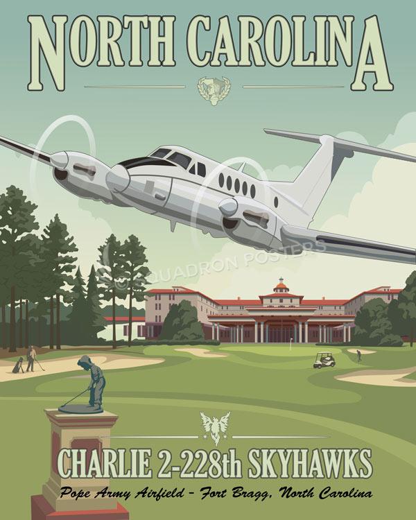 Pope Army Airfield C-12 Charlie 2-228th Skyhawks Art
