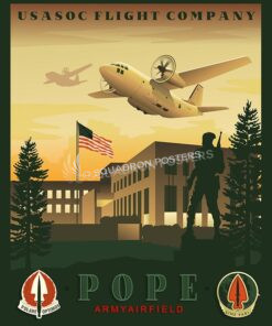 Pope Army Airfield - C-27 - USASOC Art by - Squadron Posters!
