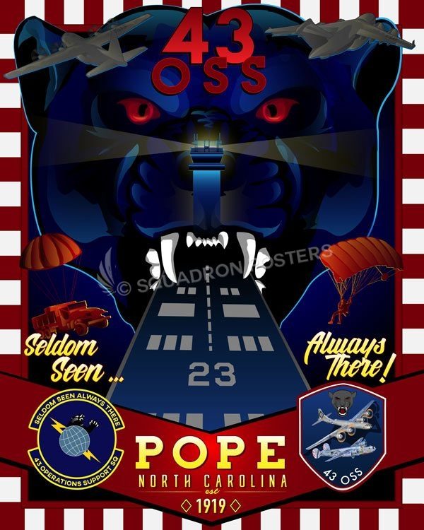Pope AFB NC 43rd OSS Squadron Posters