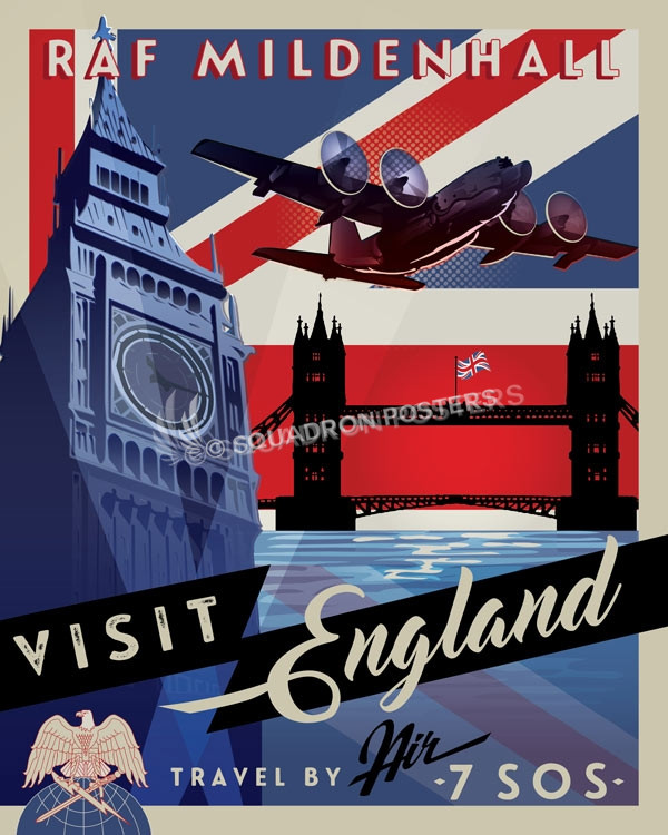Royal Air Force Station Mildenhall raf_mildenhall_uk_c-130_combat_talon_sp01202-featured-aircraft-lithograph-vintage-airplane-poster-art