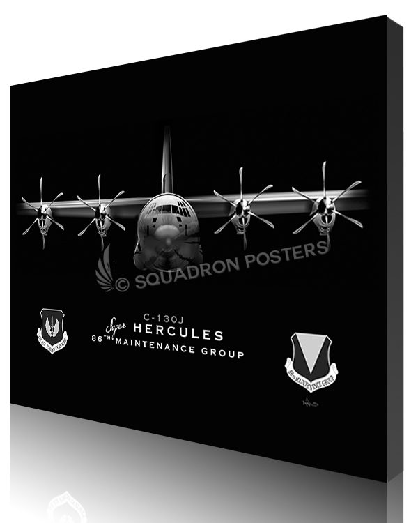 Ramstein 86 MXG C-130J JET BLACK SP01319-featured-canvas-lithograph