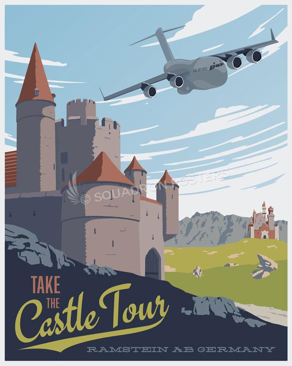 Ramstein AB 313 EOSS Art by - Squadron Posters!