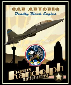 Randolph AFB T-38 435th FTS version 2 Randolph_T-38_435th_FTS_SP01460-featured-aircraft-lithograph-vintage-airplane-poster-art