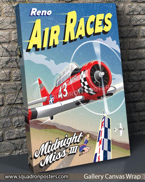 Midnight Racing Poster Reno Air Races Midnight Miss III Art - Squadron Posters
