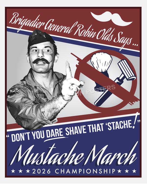 Robin Olds Mustache March 2026 Art