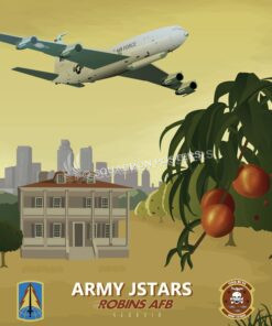 Robins_AFB_Army_JSTARS_SP01013-featured-aircraft-lithograph-vintage-airplane-poster-art