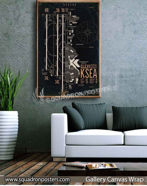 SEATAC_KSEA_Airfield_Map-SP00901-squadron-posters-vintage-canvas-wrap-aviation-prints