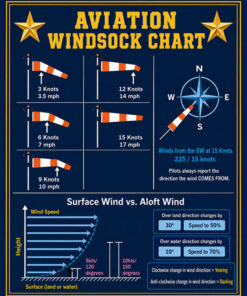 Aviation Windsock Chart Blue