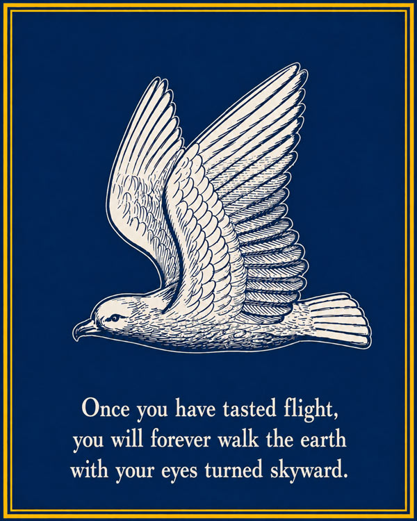 Eyes Turned Skyward Blue Art by Squadron Posters!