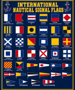 International Nautical Signal Flags Blue Art by Squadron Posters!
