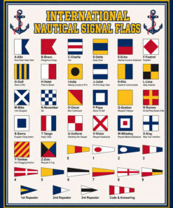 International Nautical Signal Flags White Art by Squadron Posters!
