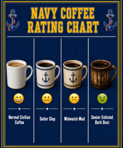 Navy Coffee Chart Blue Art by Squadron Posters!