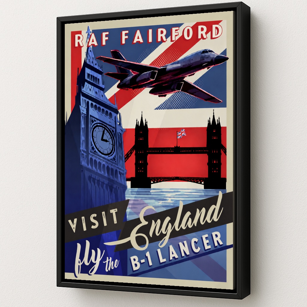 Visit RAF Fairford In The B-1 Lancer art by Squadron Posters!
