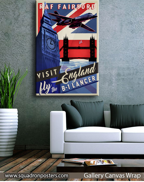 Visit RAF Fairford In The B-1 Lancer art by Squadron Posters!