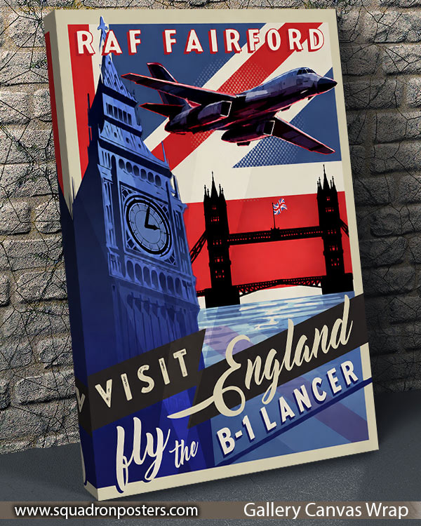 Visit RAF Fairford In The B-1 Lancer art by Squadron Posters!