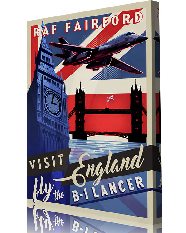Visit RAF Fairford In The B-1 Lancer art by Squadron Posters!