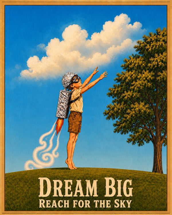 Reach for the Sky Children's Art by Squadron Posters!