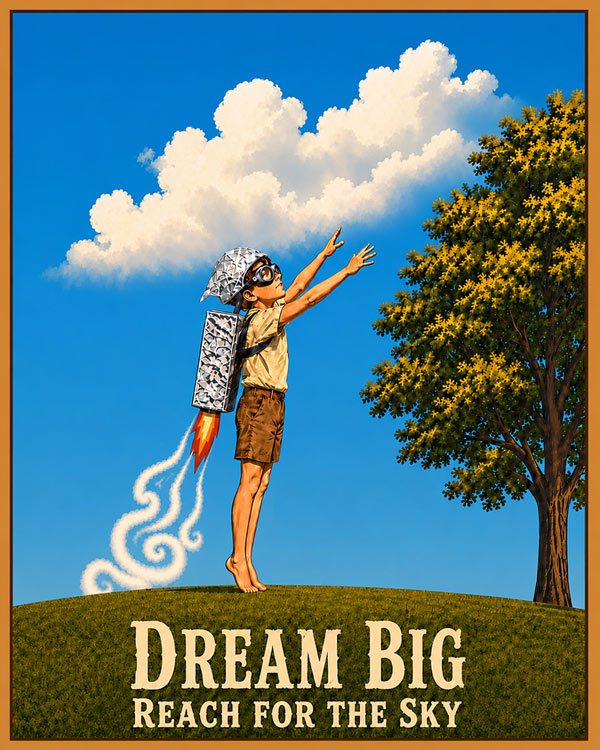 Reach for the Sky Children's Art by Squadron Posters!