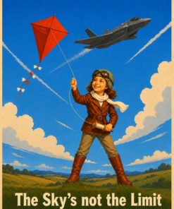 F-35 Sky's Not The Limit Children's Art by Squadron Posters! 