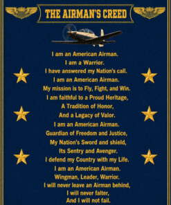 The Airman's Creed Blue Art by Squadron Posters!
