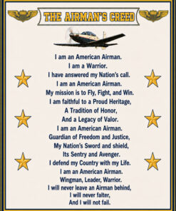 The Airman's Creed White Art by Squadron Posters!
