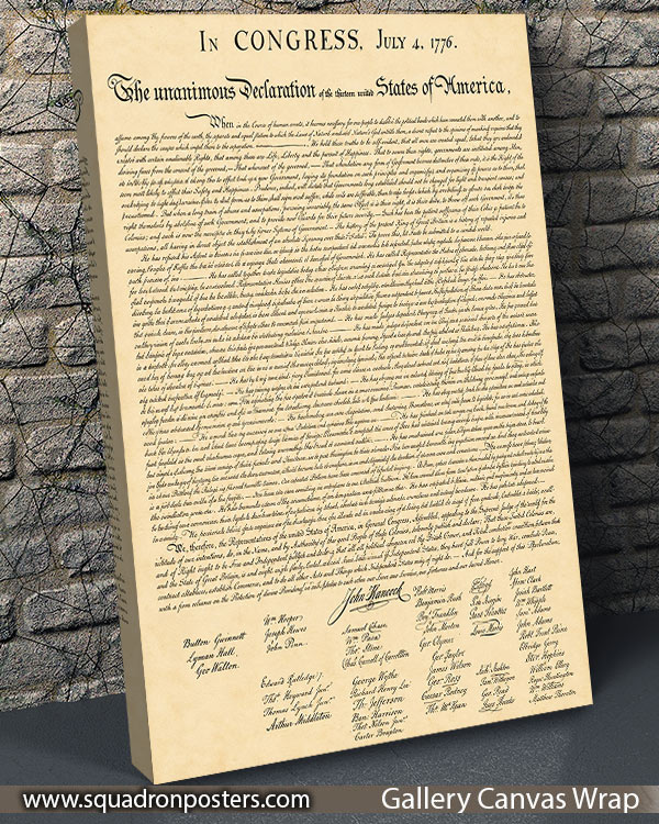 The Declaration of Independence Art by Squadron Posters!