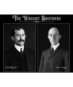 The Wright Brothers Jet Black Lithograph