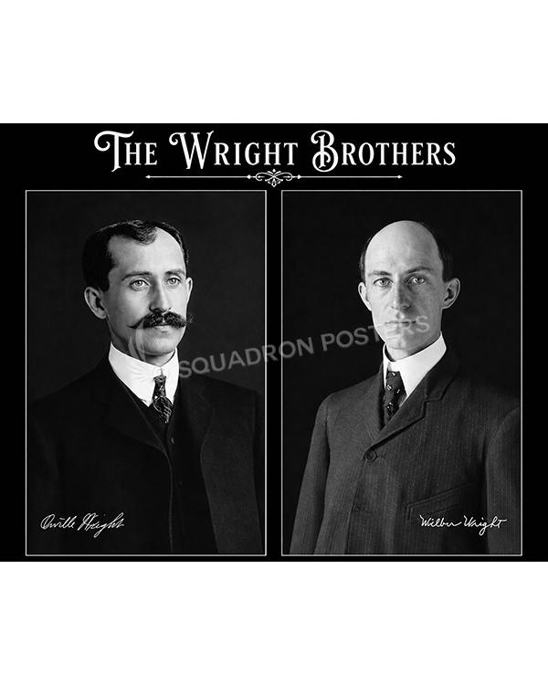 The Wright Brothers Jet Black Lithograph
