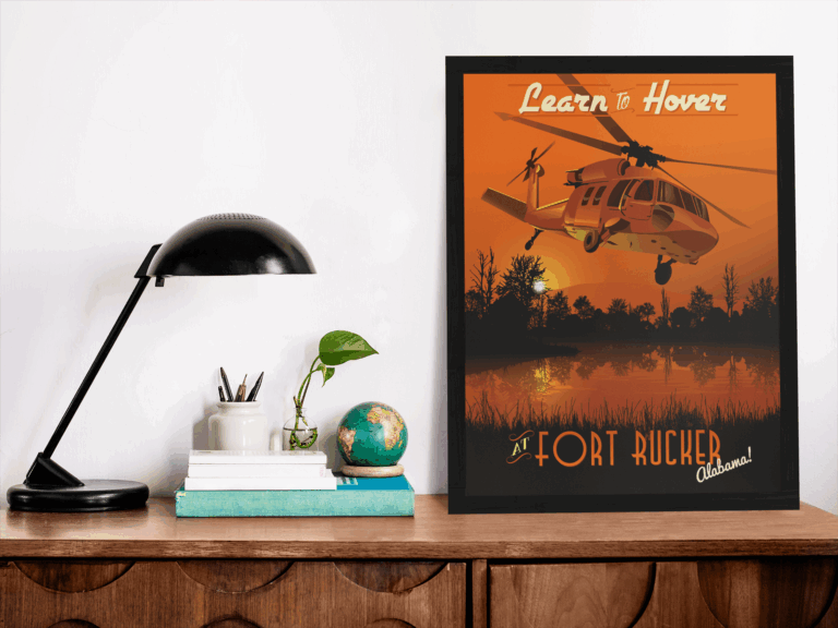 Fort Rucker Helicopter UH-60 Black Hawk - Squadron Posters