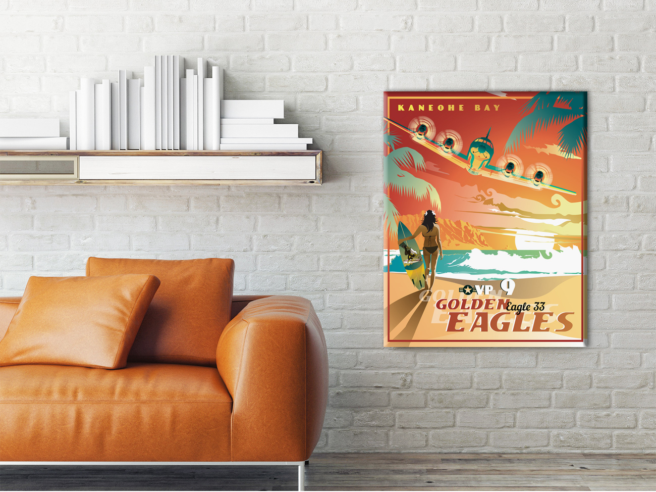 Patrol Squadron 9 (VP-9) is a U.S. Navy patrol squadron located at Marine Corps Base Hawaii. Canvas art feature - K-bay P-3 VP-9 Eagle 33 SP00540