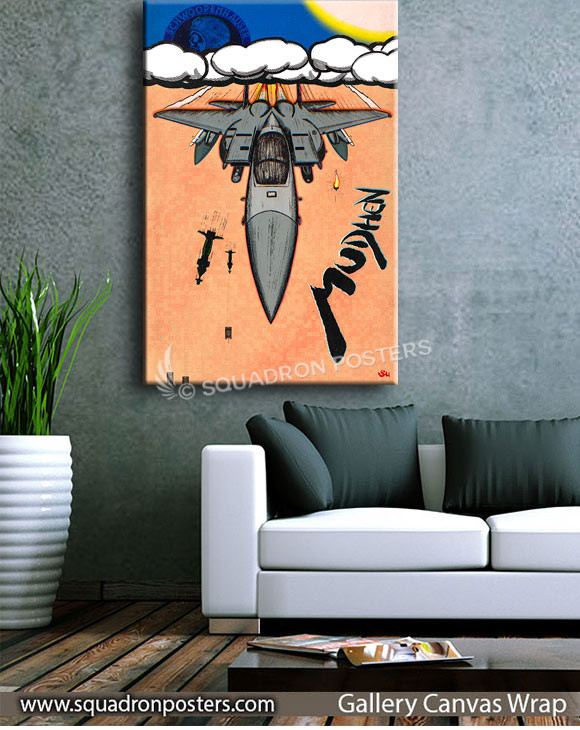 The Mudhen is also know as F-15 Eagle is an American fighter jet. Since 1969 the F-15 Mudhen has been up to some real tactical activities. In any weather this aircraft is ready for the fight. This artwork is dedicated to the pilots, maintainers, and aviation lovers who keep this airframe going.