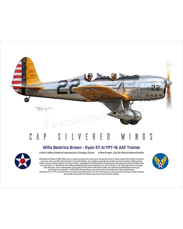 WB Brown Ryan YPT-16 Silver Wings