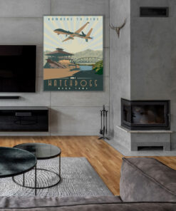 MCAS Yuma MQ-9 VMU-1 vintage style military aviation canvas travel poster art by Squadron Posters SPN354760