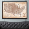 The Aviator’s U.S.A. Map – push pin travel map The Aviator’s U.S.A. Map – push pin travel map