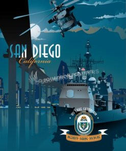 USS Lake Champlain CG-57 San Diego San_Diego_CG-57_USS_CHAMPLAIN_SP01276-featured-aircraft-lithograph-vintage-airplane-poster-art