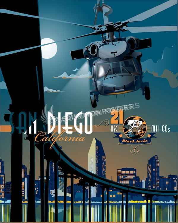 San Diego MH-60 HSC-21 SP00691 feature-vintage-print