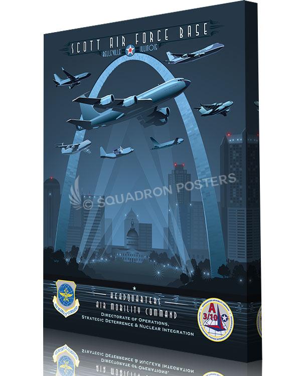 Scott AFB KC-135 C-17 C-5 KC-46 C-40 VC-25 C-130AMC A3 10 Art