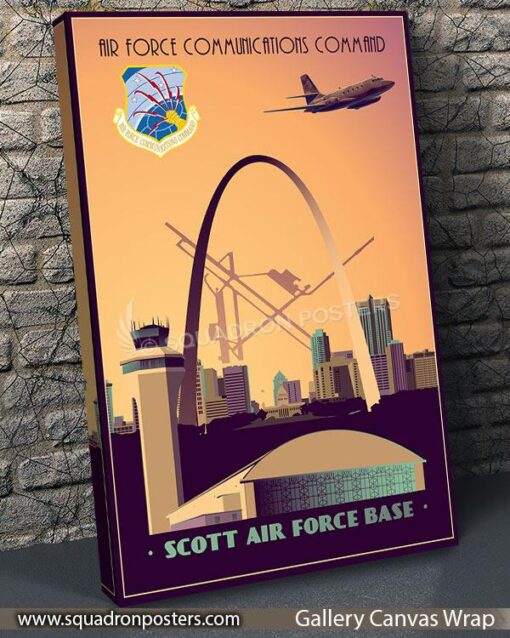 Scott AFB Air Force Communications Command Art - Squadron Posters