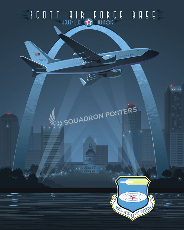 Scott_AFB_C-40_932d_AW_16x20_FINAL_ModifyMS_SP02040Mfeatured-aircraft-lithograph-vintage-airplane-poster