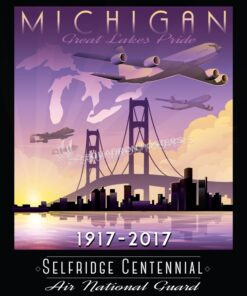 Selfridge ANG Base Centennial Anniversary Art Selfridge_MI_ANG_KC-135-A-10-Centennial_SP01351-featured-aircraft-lithograph-vintage-airplane-poster-art