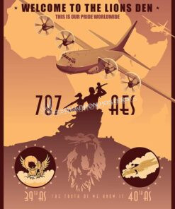Senegal 787 AES C-130J art by - Squadron Posters!