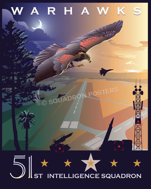 Shaw AFB 51st IS Art by - Squadron Posters!