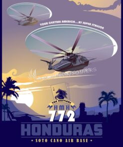 Soto Cano AB Honduras - HMH-772 soto_cano_ab_ch-53e_hmh-772_sp01226-featured-aircraft-lithograph-vintage-airplane-poster-art