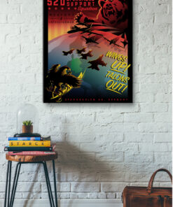 Spangdahlem AB 52D OSS Weapons and Intelligence vintage style military aviation canvas travel poster art by Squadron Posters!